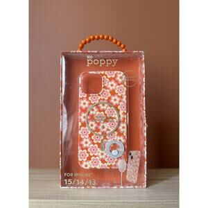 xo poppy flower pattern iphone case for 15/14/13